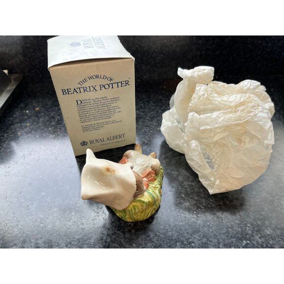 Vintage Beatrix Potter Benjamin Wakes Up BP6a Figurine Royal Albert 1990 F Warne - Picture 5 of 7
